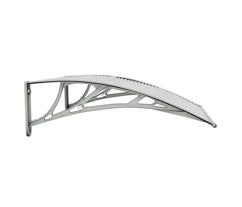 Door Canopy Grey Polycarbonate 31.5 in x 29.5 in Durable