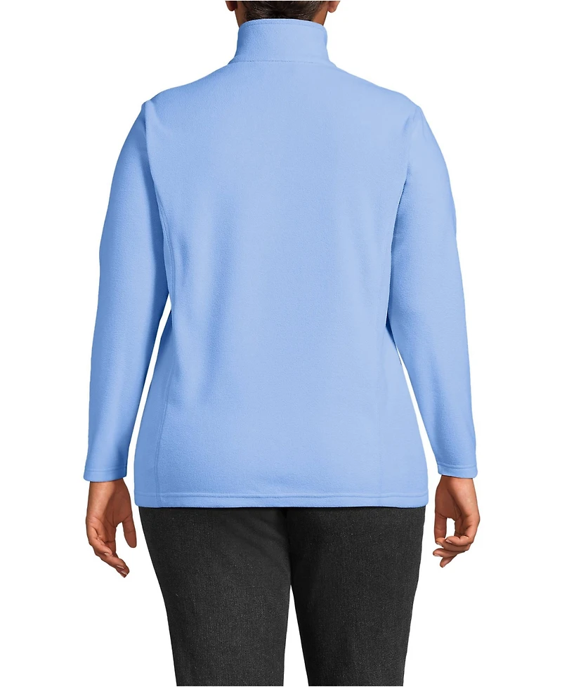 Lands' End Plus Anyweather Fleece Quarter Zip Pullover