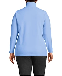 Lands' End Plus Anyweather Fleece Quarter Zip Pullover