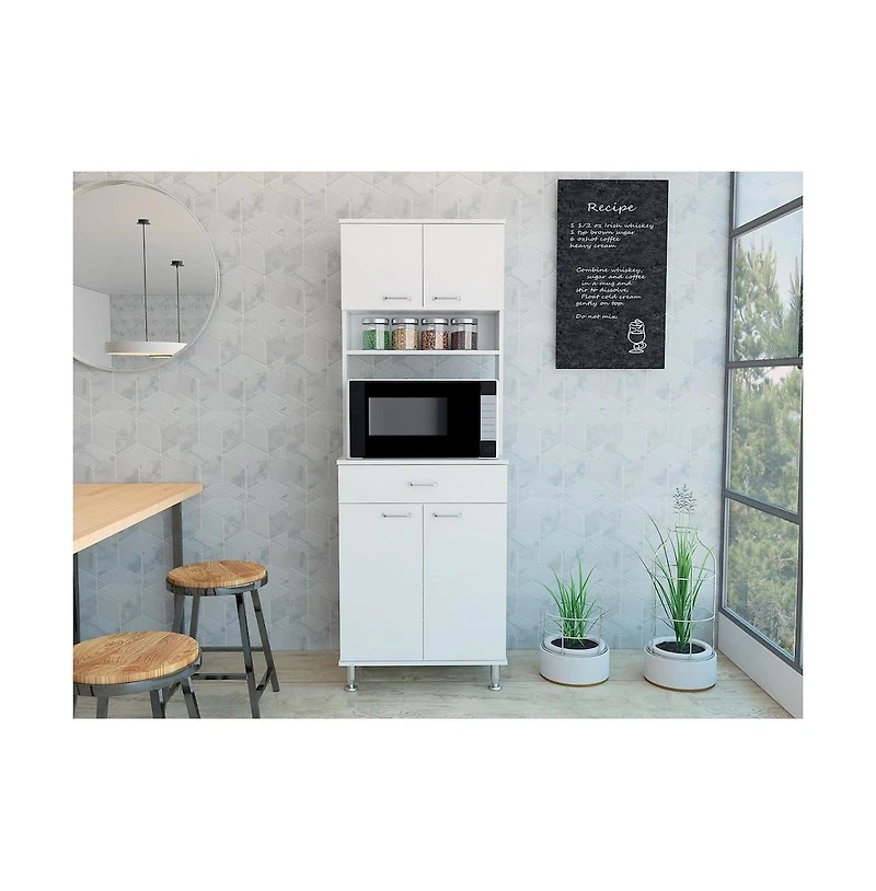 Tuhome Della 60 Pantry White Mdf