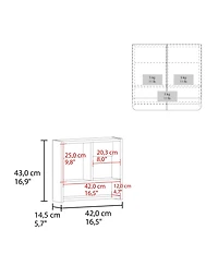 Fm Furniture Patience Medicine Cabinet, two swing doors, three spacious shelves, modern and minimalist design, White