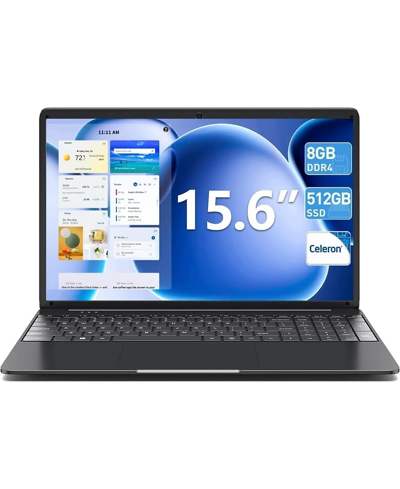 Kuu Laptops Windows 11, 15.6 Inch Laptop Computer 8GB DDR3 512GB Ssd with I3 Processor, Webcam, Hdmi, Usb3.0, 7000mAh Battery, BT4.2, USB 3.2 3, WiFi,