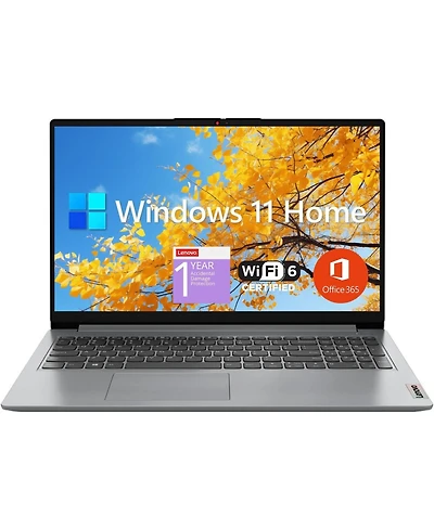 Kuu IdeaPad 1 Student Laptop, 15.6" Fhd Display, Intel Dual Core Processor, 12GB Ram, 512GB Ssd + 128GB eMMC, 1 Year Office 365, Wi-Fi 6, Webcam,