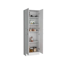 Tuhome Lynch Pantry Cabinet White Mdf