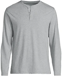 Lands' End Men's Long Sleeve Cotton Supima Henley