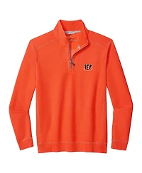 Tommy Bahama Men's Orange Cincinnati Bengals Sport Tobago Half-Zip Pullover Sweatshirt