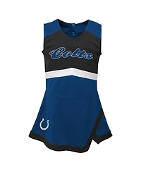 Outerstuff Girls Toddler Royal Indianapolis Colts Cheer Captain Dress with Bloomers