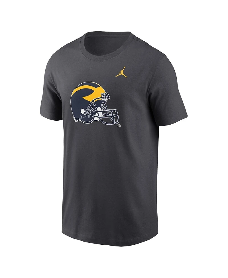 Jordan Men's Anthracite Michigan Wolverines Primetime Alternate Logo T-Shirt