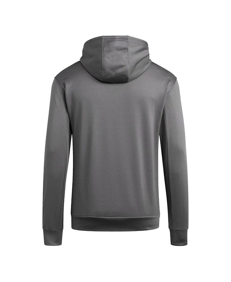 Adidas Men's Gray Indiana Hoosiers Locker Logo Fleece Pullover Hoodie