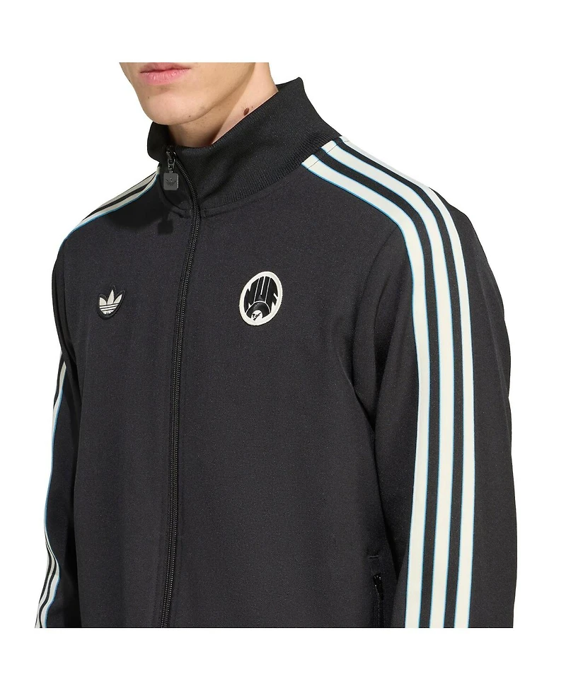 Adidas Men's Black Newcastle United Terrace Icons Full-Zip Track Jacket