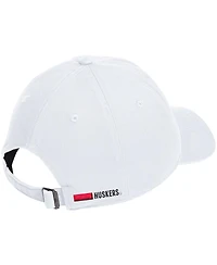 Adidas Men's White Nebraska Huskers Locker Room Adjustable Slouch Hat