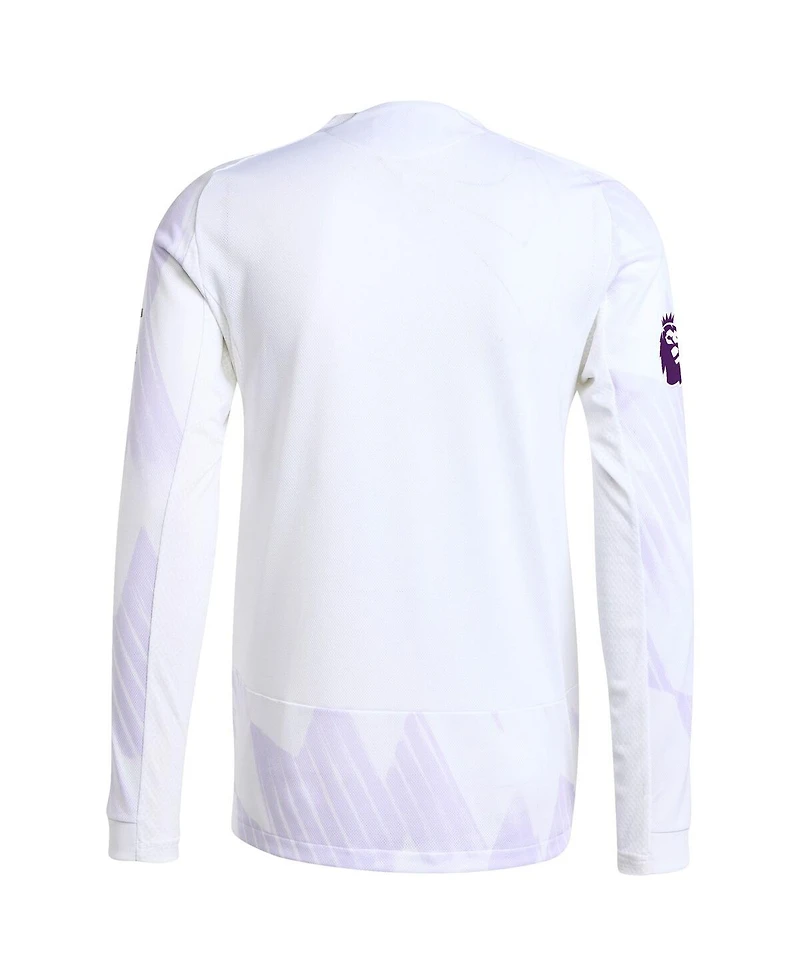 Adidas Men's White Manchester United 2025/26 Away Authentic Long Sleeve Jersey