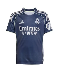 Adidas Big Boys and Girls Blue Real Madrid 2025/26 Away Replica Jersey