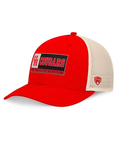 Top of the World Men's Red/Natural Houston Cougars Bennett Trucker Adjustable Hat