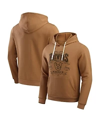 Darius Rucker Collection by Fanatics Men's Tan Milwaukee Brewers Camp Fleece Pullover Hoodie