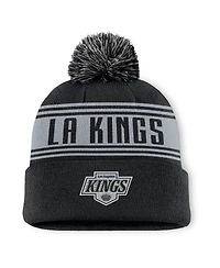 Fanatics Men's Black Los Angeles Kings Fundamental Cuffed with Pom Knit Hat
