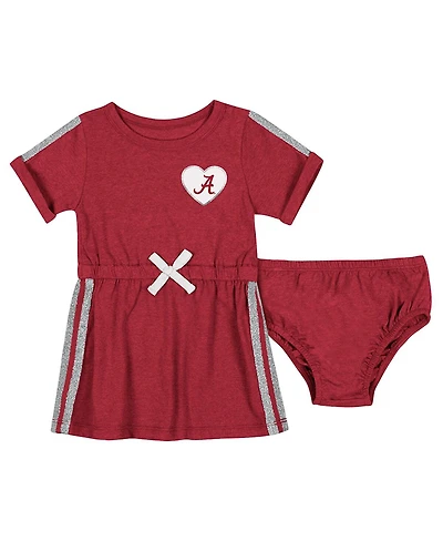 Colosseum Girls Baby Boys and Crimson Alabama Tide Xur Dress Bloomer Set