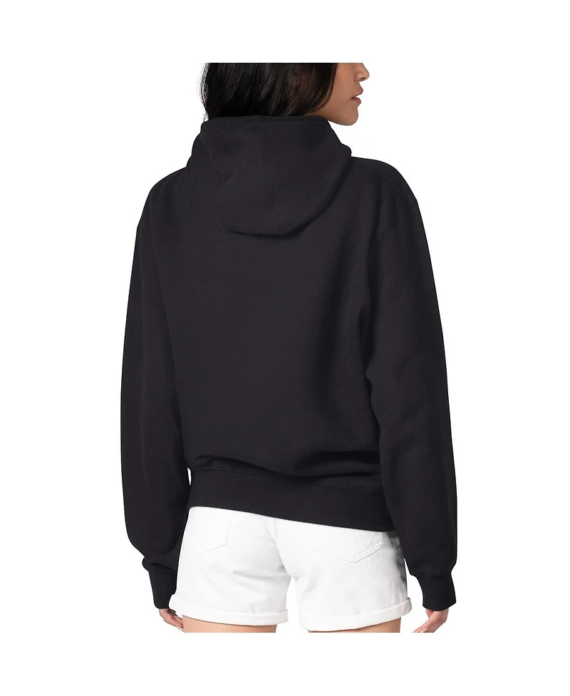 G-iii 4Her by Carl Banks Women's Black Green Bay Packers Football Logo Fleece Tri-Blend Pullover Hoodie