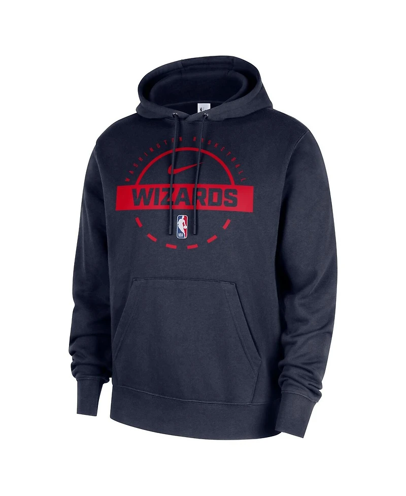 Nike Men's Navy Washington Wizards 2025/26 Authentic Practice Club Pullover Hoodie