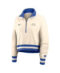 Nike Women's Tan Duke Blue Devils Legacy Half-Zip Sweatshirt