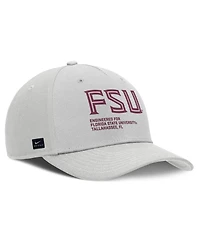 Nike Men's Gray Florida State Seminoles 2025 Sideline Dust Pinched Rise Adjustable Hat