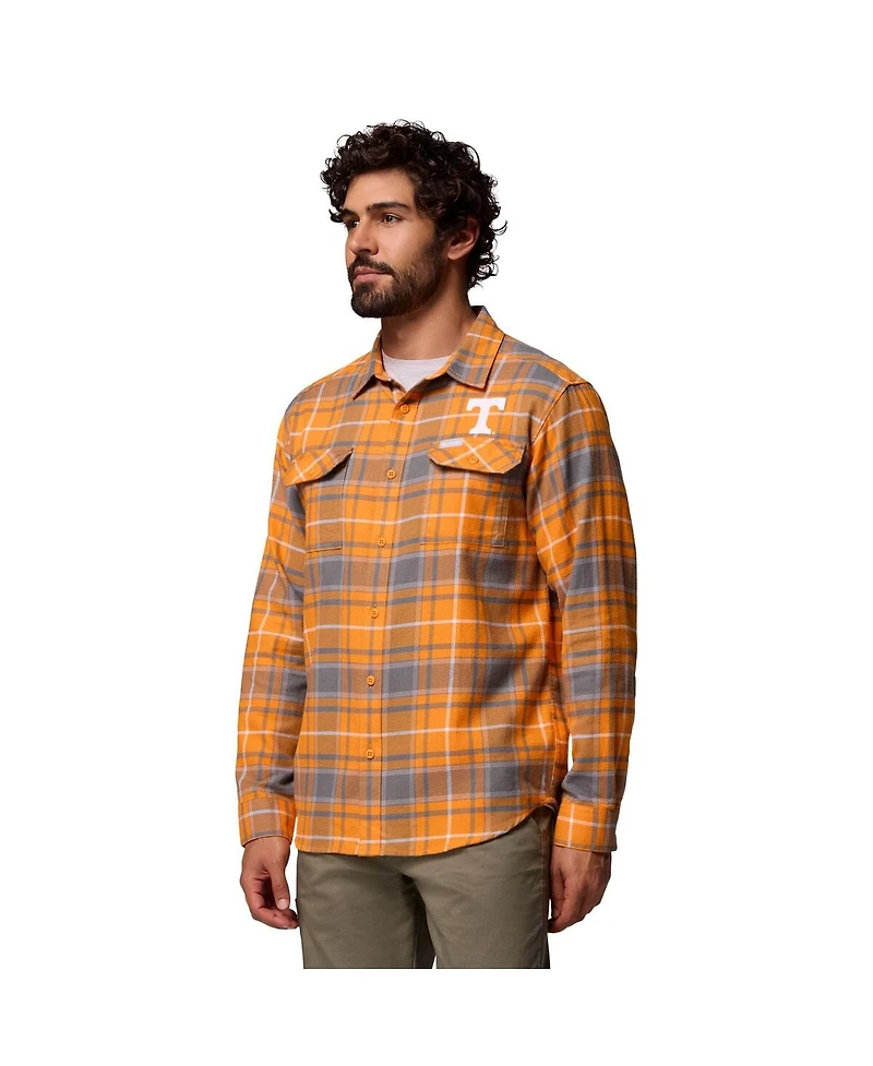 Columbia Men's Tennessee Orange Tennessee Volunteers Omni-Wick Flannel Long Sleeve Button-Up Shirt