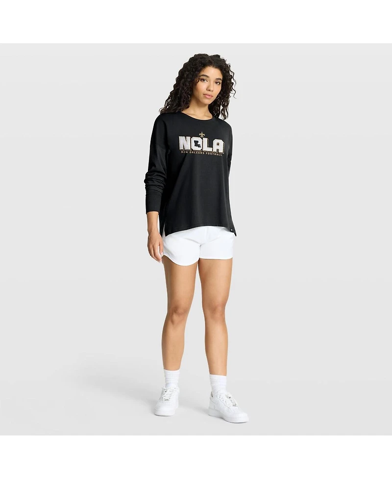 Fanatics Women's Black New Orleans Saints Hometown Legacy Long Sleeve T-Shirt