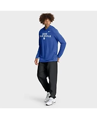Nike Men's Royal Duke Blue Devils 2025 Sideline Performance Long Sleeve Hoodie T-Shirt