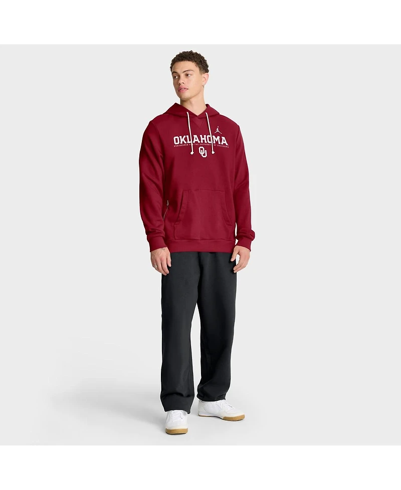 Jordan Men's Crimson Oklahoma Sooners 2025 Sideline Standard Issue Dri-fit Hoodie