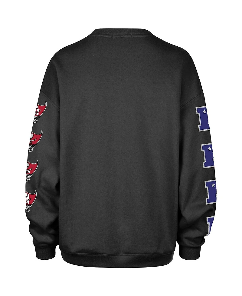 '47 Brand Women's Charcoal Tampa Bay Buccaneers Go Big Oversized Pullover Sweatshirt