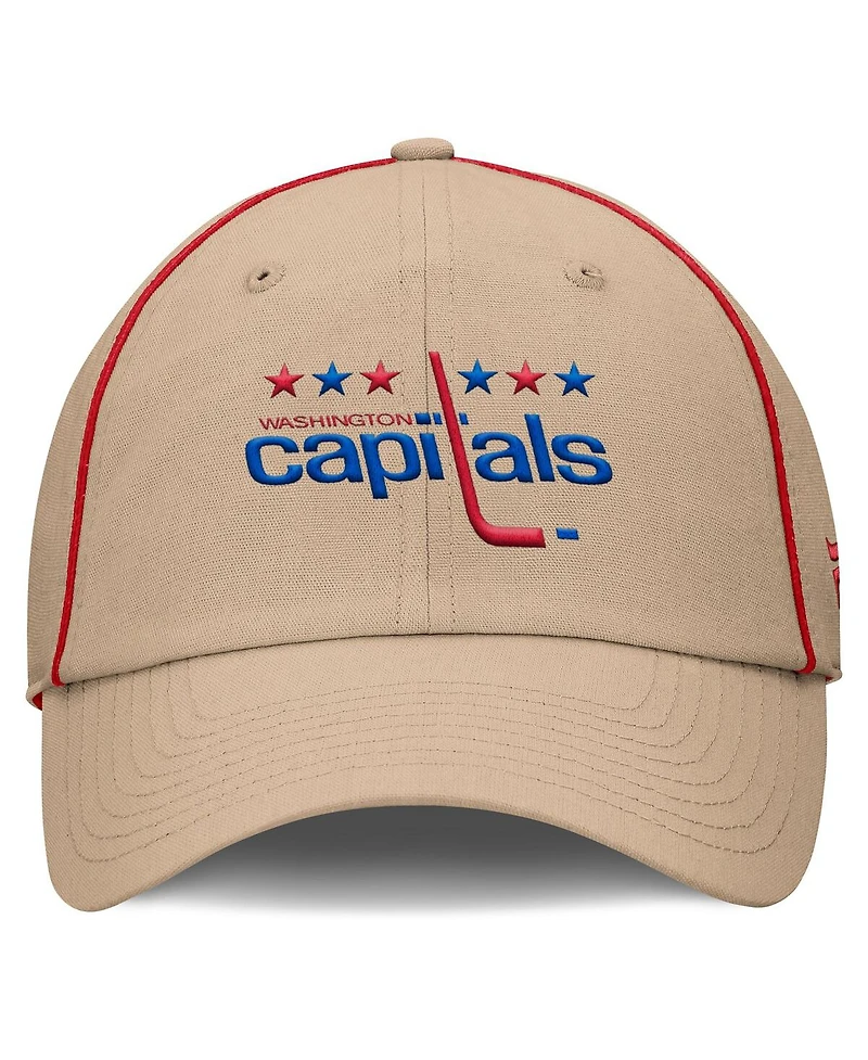 Fanatics Men's Tan Washington Capitals Heritage Setoff Adjustable Hat