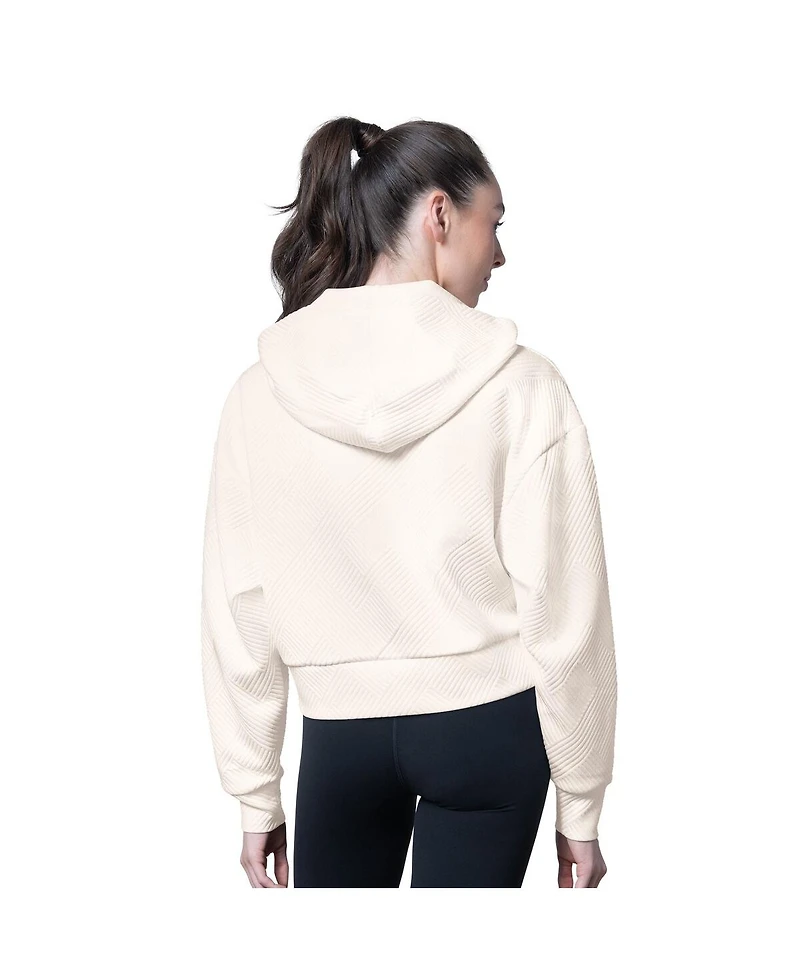 Msx by Michael Strahan Women's Cream Kansas City Chiefs Eleanor Full-Zip Hoodie