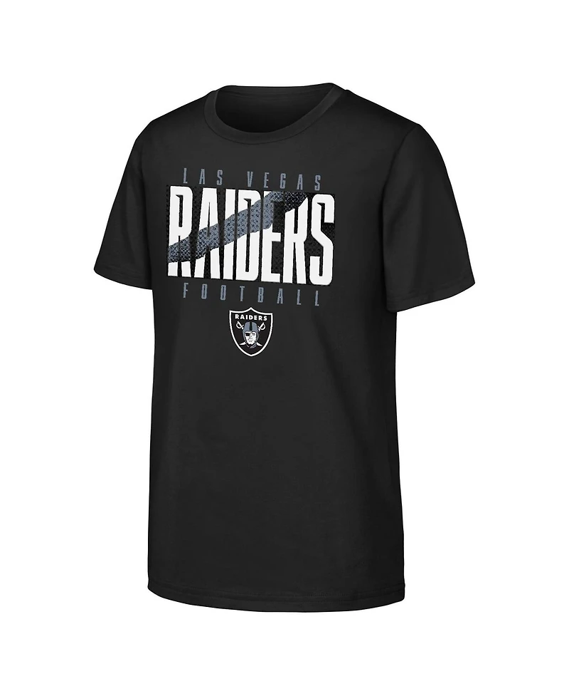 Outerstuff Big Boys and Girls Black Las Vegas Raiders Posterize T-Shirt