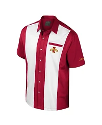 Colosseum Men's Cardinal Iowa State Cyclones Strike Bowling Button-Up Shirt