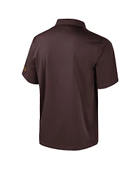 Colosseum Men's Brown Wyoming Cowboys Strike Bowling Button-Up Shirt
