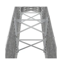 Garden Raised Bed Powder-coated Steel 102.4"x15.7"x26.8" Silver