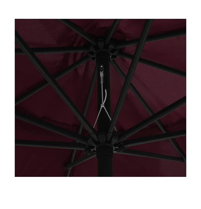 vidaXL Garden Parasol with Metal Pole 153.5" Bordeaux Red