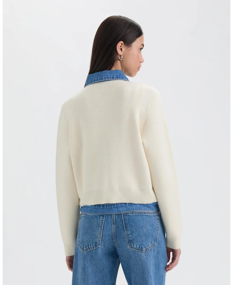 Nvlt Women's Sweater Jean Jacket