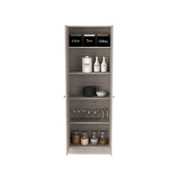 Tuhome Multistorage Pantry Light Gray Mdf