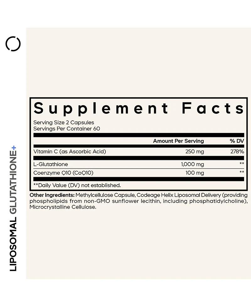 Codeage Liposomal Glutathione+ Supplement