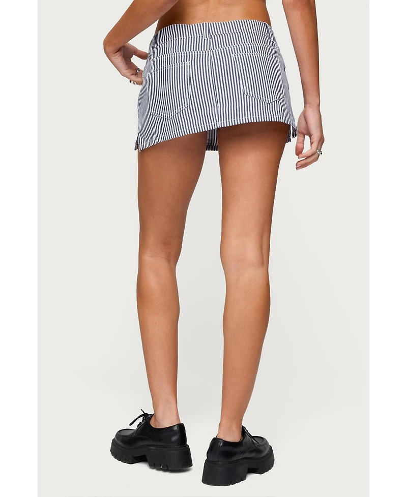 Edikted Womens Liliane Striped Mini Skort