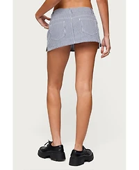 Edikted Womens Liliane Striped Mini Skort
