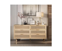 Casainc Rattan Storage Cabinet with 6-Drawers