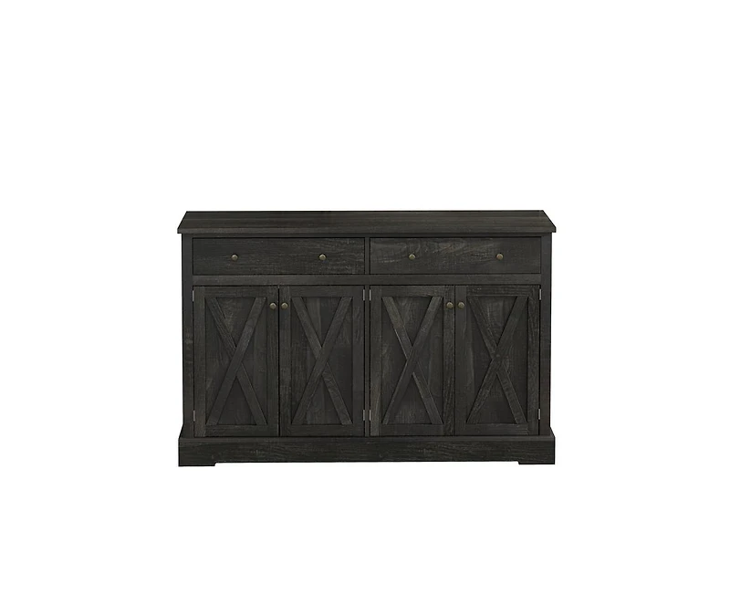 Casainc Storage Cabinet with Two Drawers and Four Doors