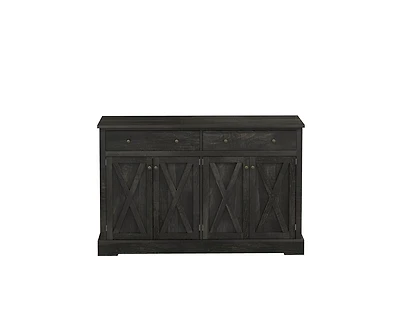 Casainc Storage Cabinet with Two Drawers and Four Doors
