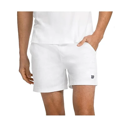 Wilson Men's Volley 6 Inch Bright White Mens Tennis Shorts