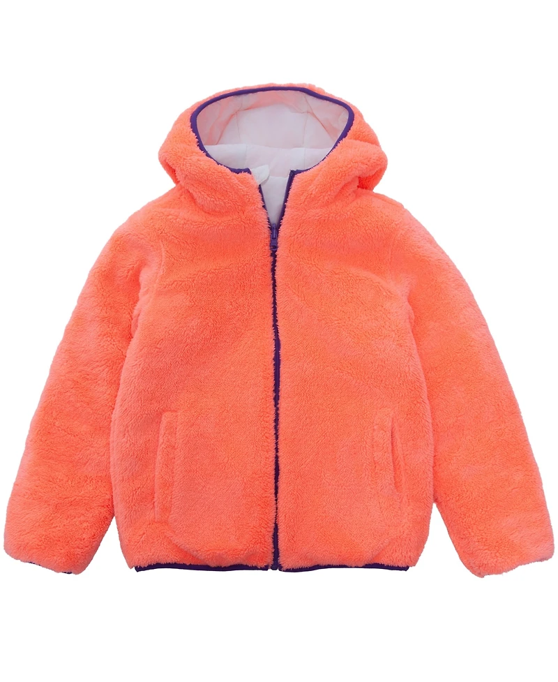 Rokka&Rolla Little and Big Girls' Reversible Fleece Jacket