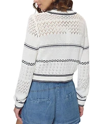Central Park West Women's Emanuel Nautical Stripe Cardigan