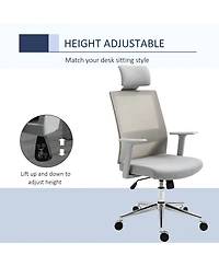 Vinsetto Swivel Office Chair Task Chair w/ Adjustable Height, Headrest,