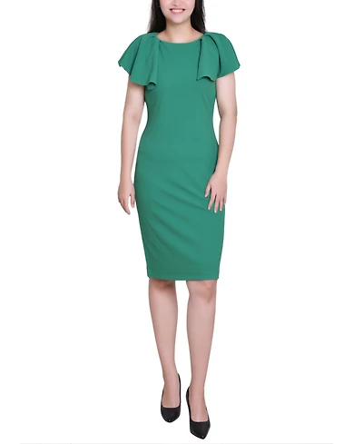 Ny Collection Women's Flutter Sleeve Sheath Dress